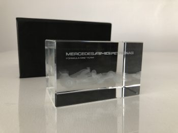 Mercedes AMG Petronas Formula One Team Glass Paperweight