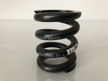 Genuine Williams F1 Suspension Spring made by Eibach & Genuine Williams FW27 Gearbox Cog from 2005 - Image 2