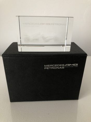 Mercedes AMG Petronas Formula One Team Glass Paperweight - Image 5