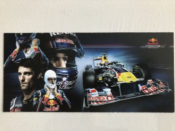 Mark Webber Hand Signed Red Bull Racing Driver Card / Post Card - Image 2