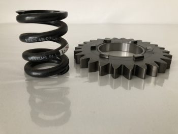 Genuine Williams F1 Suspension Spring made by Eibach & Genuine Williams FW27 Gearbox Cog from 2005