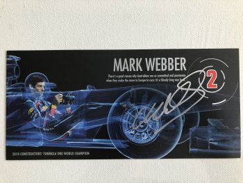 Mark Webber Hand Signed Red Bull Racing Driver Card / Post Card