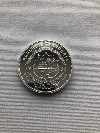 Ayrton Senna $10 Silver Commemorative Coin 1992 F1 Republic Of Liberia with COA - Image 2