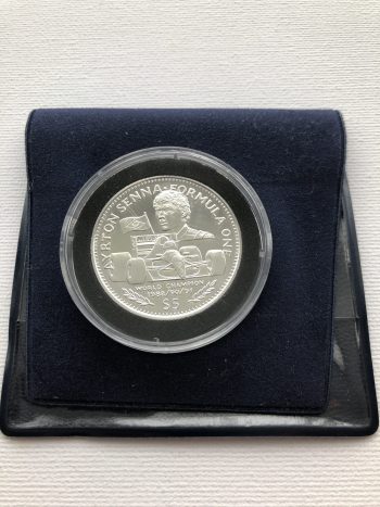 Ayrton Senna $5 Silver Commemorative Coin 1992 F1 Republic Of Liberia with COA - Image 4
