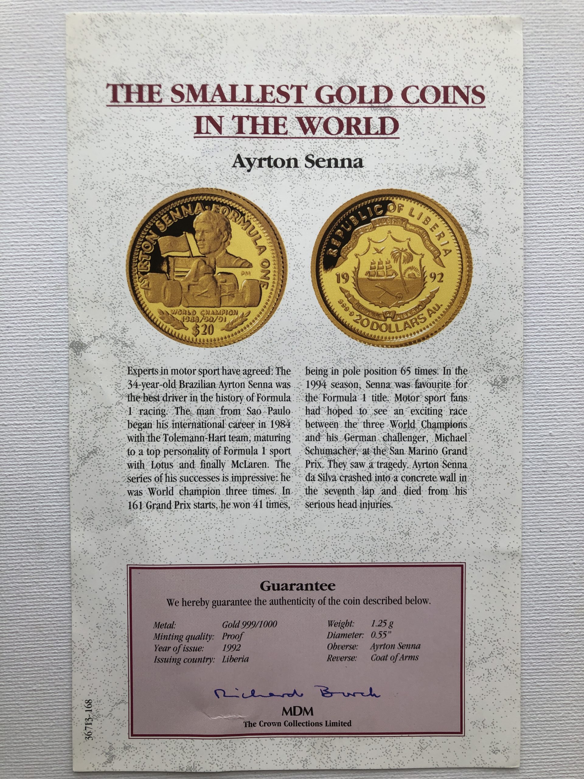 Ayrton Senna Gold Version GK Figure アイルトンセナゴールド