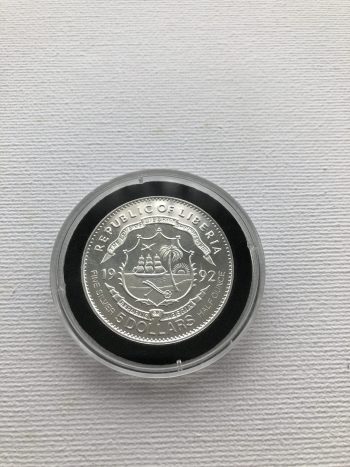 Ayrton Senna $5 Silver Commemorative Coin 1992 F1 Republic Of Liberia with COA - Image 2