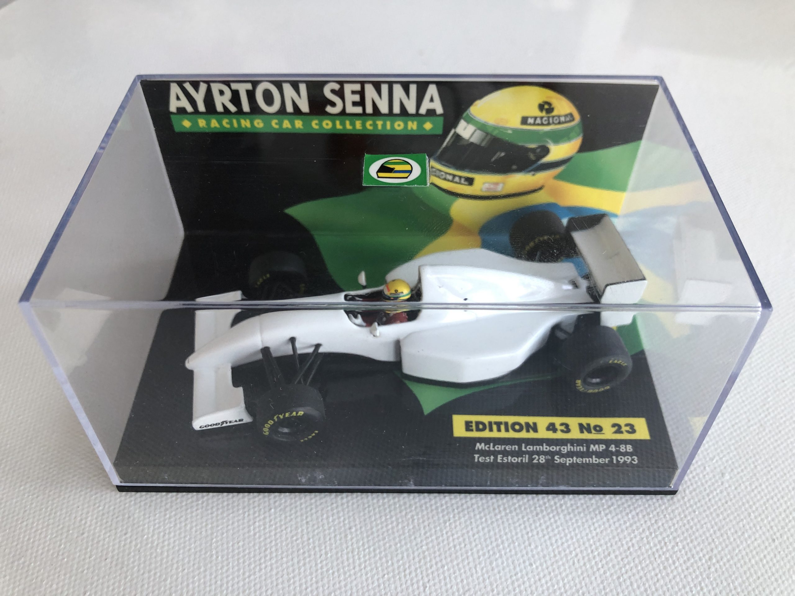 1993 Ayrton Senna McLaren Lamborghini MP4/8B LANG 1:43 Scale Diecast Model Car Edition 43 No.23 - Image 2