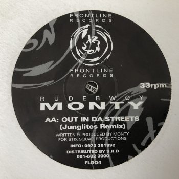 Rude Bwoy Monty - Out In Da Streets (Remixes) (12", Single) - Image 2