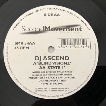 DJ Ascend - Blind Visionz / State I (12")