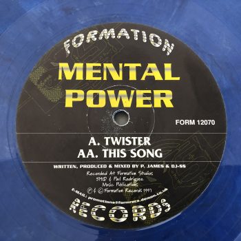 Mental Power - Twister / This Song (12", Blu)