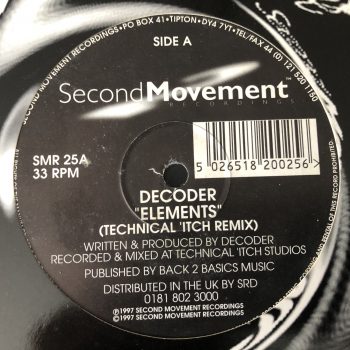 Decoder - Elements (Technical Itch Remix) / Going Down (12", Ltd) - Image 2