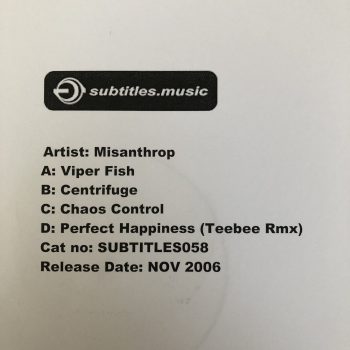 Misanthrop - No Quantise EP (2x12", EP, W/Lbl)