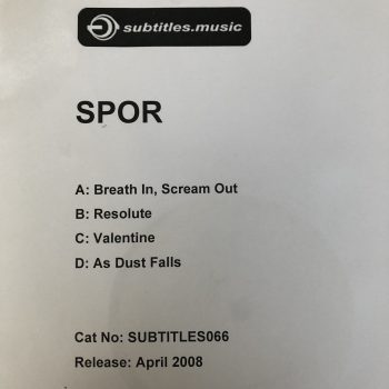 Spor - Breath In, Scream Out EP (2x12", EP, Promo, W/Lbl)