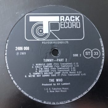 The Who - Tommy - Part 2 (LP, Album) - Image 2