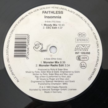 Faithless - Insomnia (12")