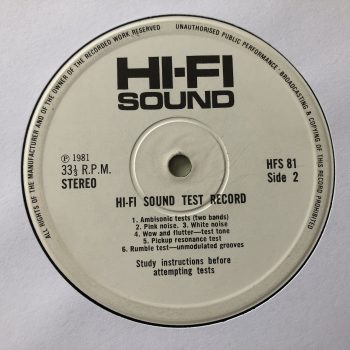 No Artist - Stereo Test Record (LP) - Image 2