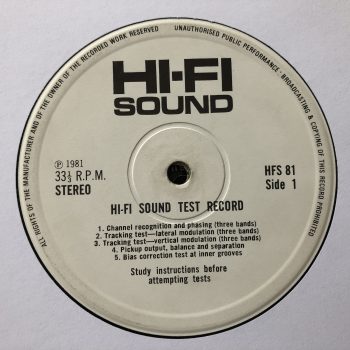 No Artist - Stereo Test Record (LP)