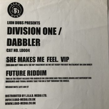 Visionary / Dabbler - She Makes Me Feel (Division One V.I.P. Mix) / Future Riddim (12", W/Lbl)