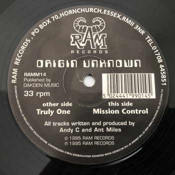 Origin Unknown - Truly One / Mission Control (12")