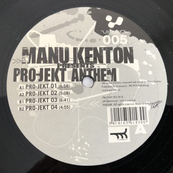 Manu Kenton - Pro-Jekt Anthem (12")
