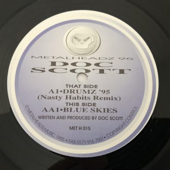 Doc Scott - Drumz '95 (Nasty Habits Remix) / Blue Skies (12")