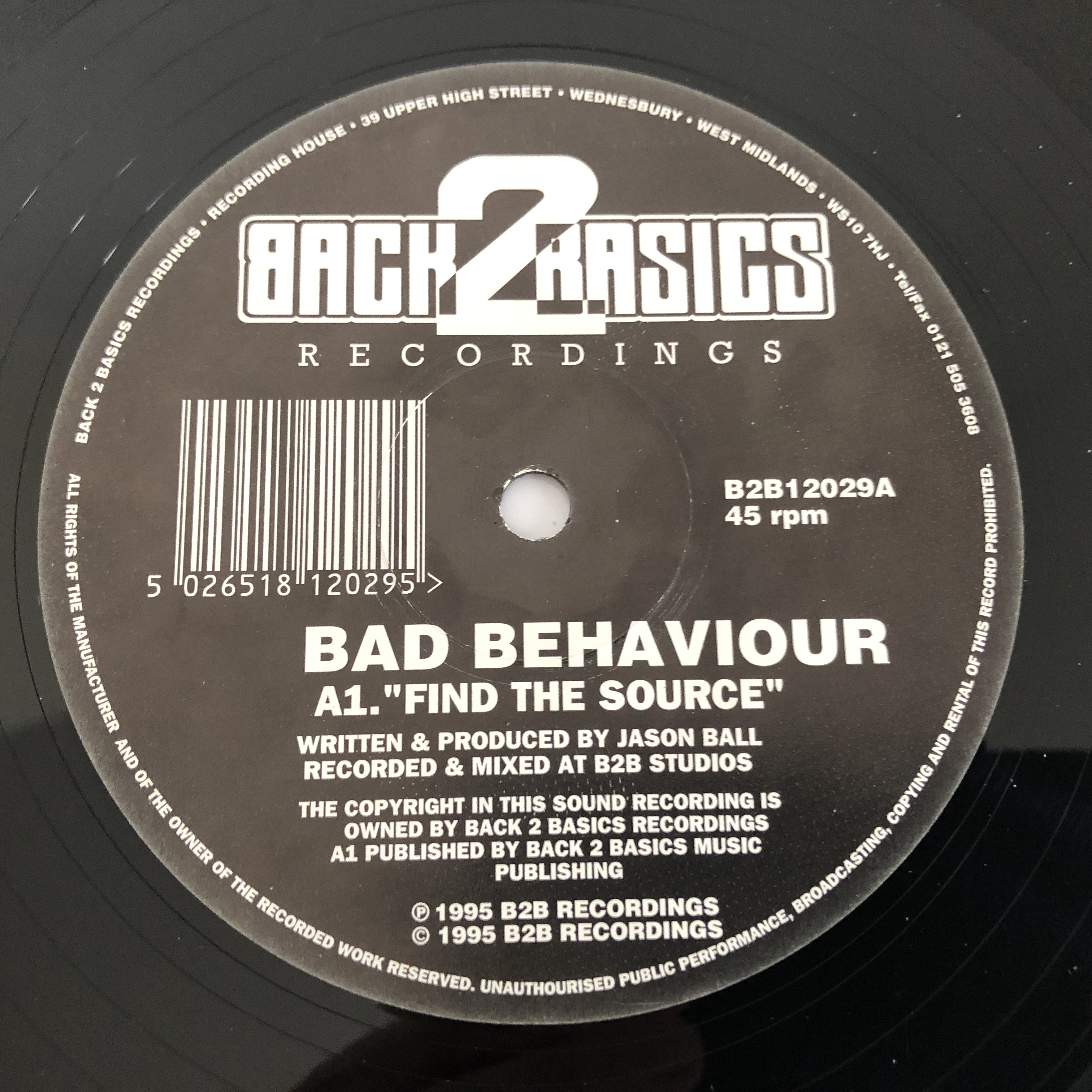 Bad Behaviour - Find The Source / Damascus Danse (12") - Image 3