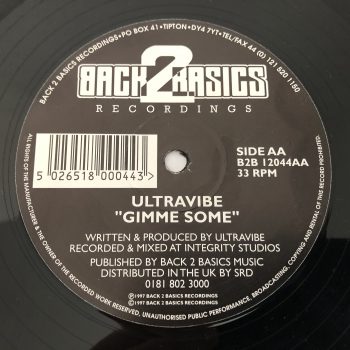 Ultravibe - The Future / Gimme' Some (12") - Image 4