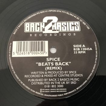 Spice - Beats Back (Remix) / Hold On Tight (12") - Image 3