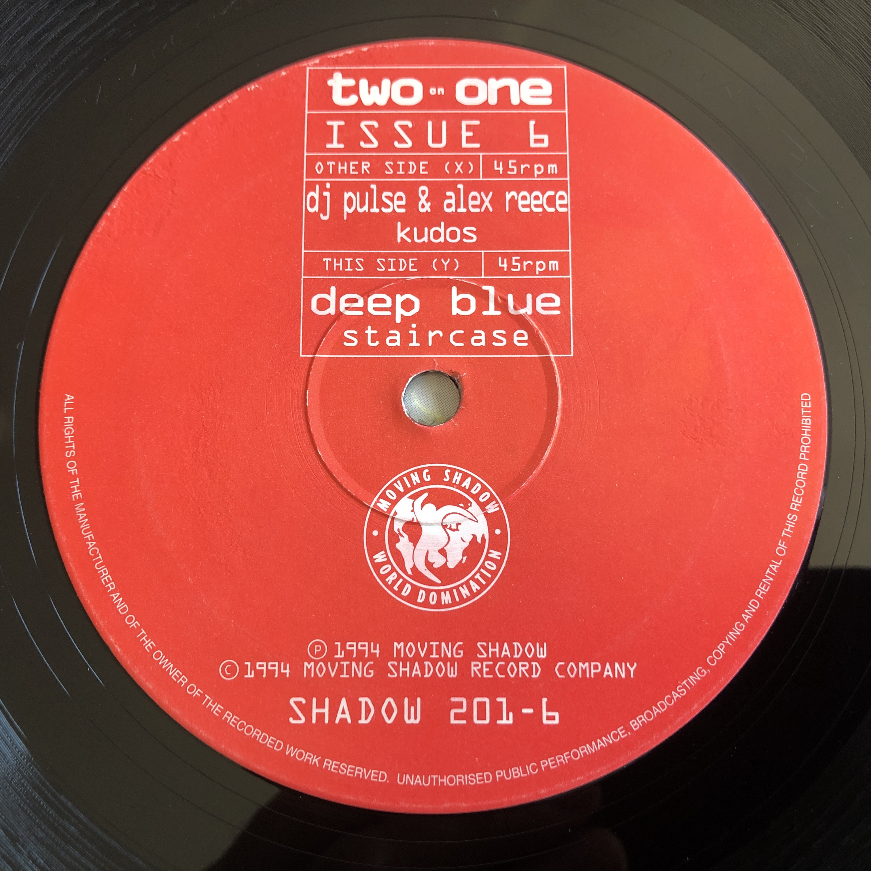 DJ Pulse & Alex Reece / Deep Blue - Two On One Issue 6 (12") - Image 3