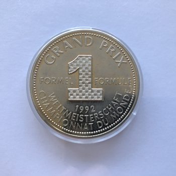 Michael Schumacher / Martin Brundle 1992 Benetton Ford B192 Commemorative Formula One Coin