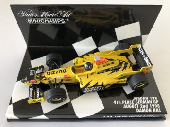 1998 Damon Hill | Jordan 198 | 1:43 Minichamps Diecast F1 Model - Image 2