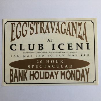 Egg'Stravaganza at Club Iceni - May 3rd - Mayfair
