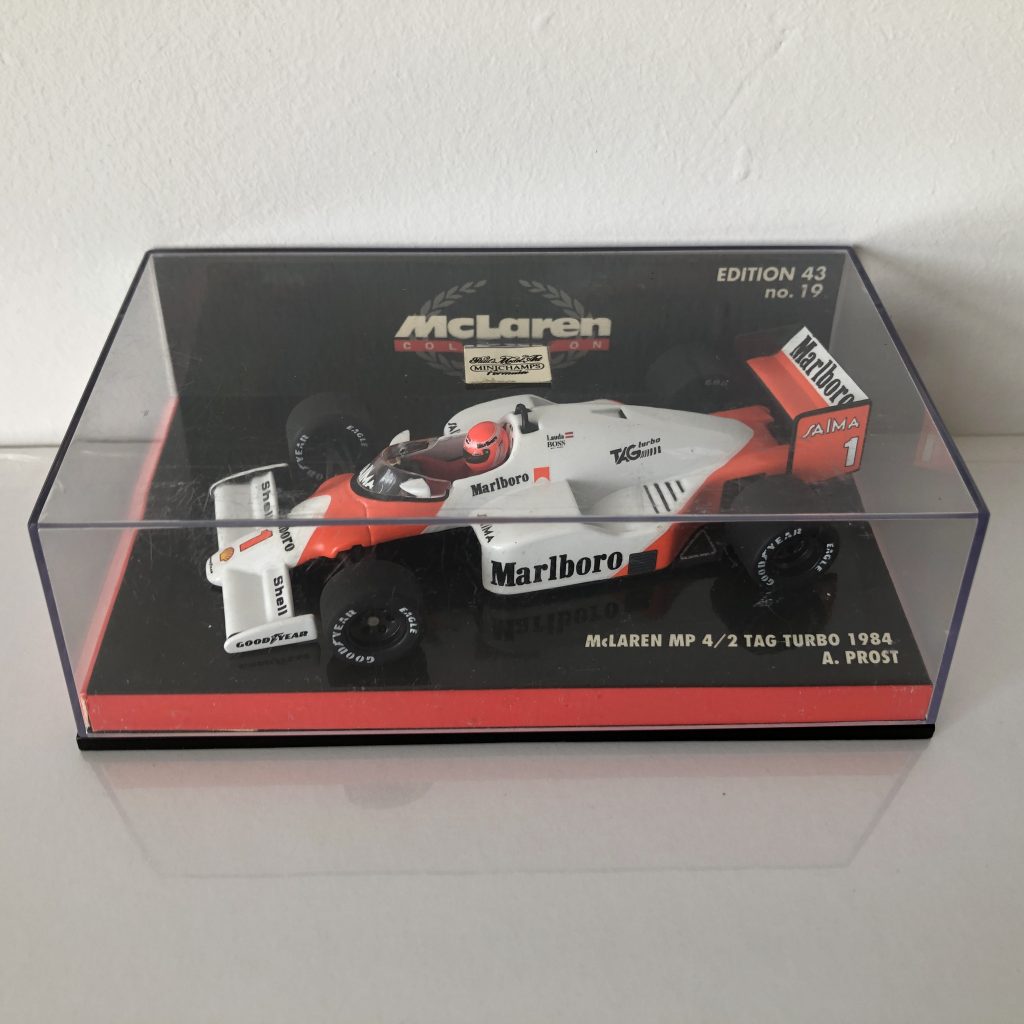 Coffret McLaren TAG Turbo – MP4/2B & MP4/2C – Alain Prost 1985/86 – Minichamps 1/43