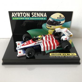 1984 Ayrton Senna Toleman Hart TG184 Portugal GP LANG 1:43 Scale Diecast F1 Model Edition 43 No.21 - Image 2