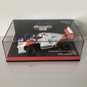 1985 Alain Prost McLaren Tag Turbo MP4/2B Minichamps 1:43 Scale (World Champion) - Image 4