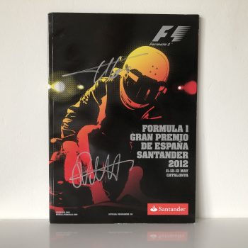 2012 Spanish Grand Prix Programme Signed By Sebastian Vettel and Fernando Alonso
