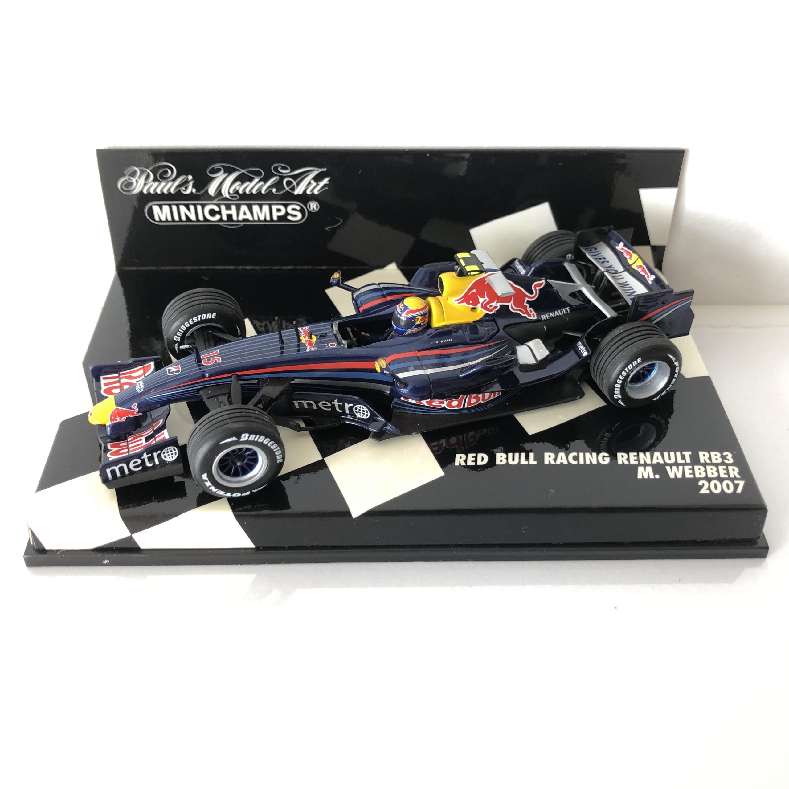 2007 Mark Webber Red Bull Racing RB3 Minichamps Diecast Scale | CLASSICTRAX.CO.UK