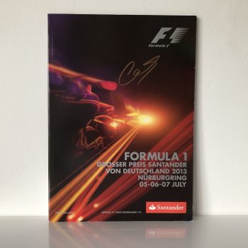 2013 German F1 Grand Prix Race Program Signed by Lewis Hamilton
