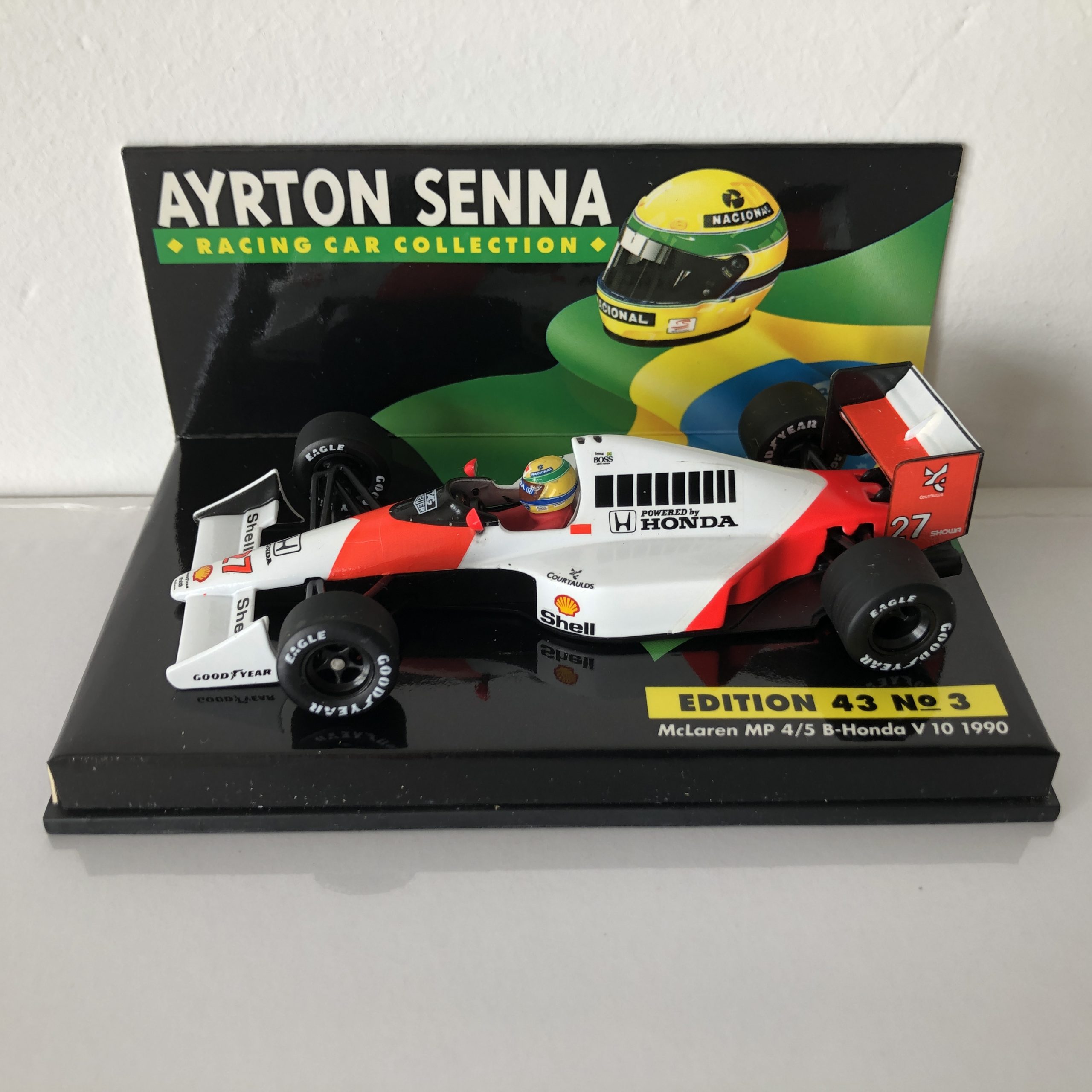 1990 Ayrton Senna McLaren MP4/5B Honda V10 LANG 1:43 Scale Diecast Model Car Edition 43 No.3 - Image 2