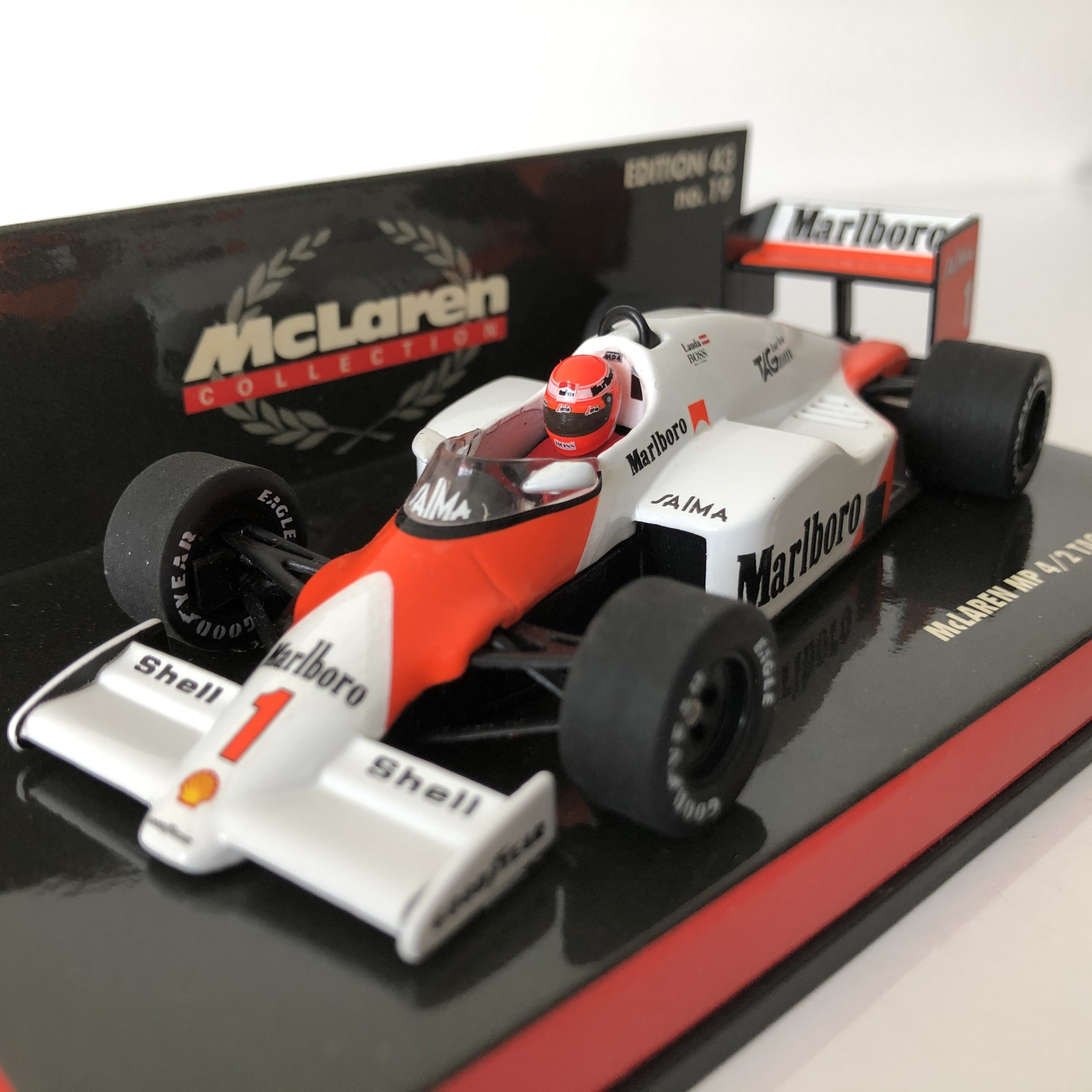 Rare) F1 McLaren MP4/8 Niki Lauda Autographié 1/43
