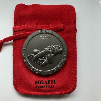 Official Ferrari F1 World Championship 2002 Bolaffi Medal / Coin