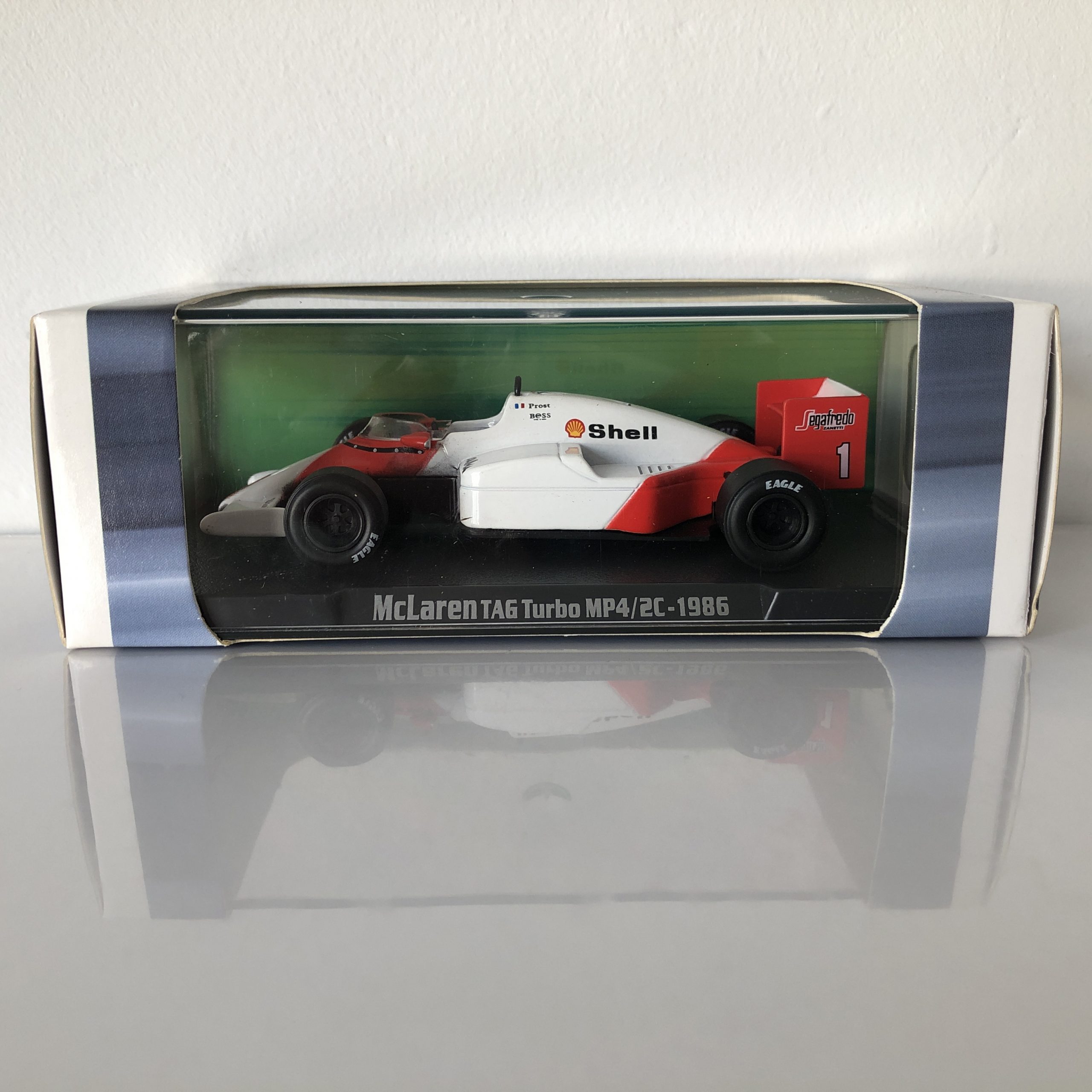 1 1986 Mclaren MP4/2C Alain Prost 1/43 Modèle Moulé F1 Voiture Atlas