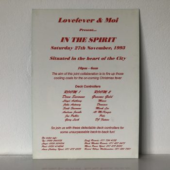 Loverfever and Moi present In the Spirit, November 1993 - Image 2