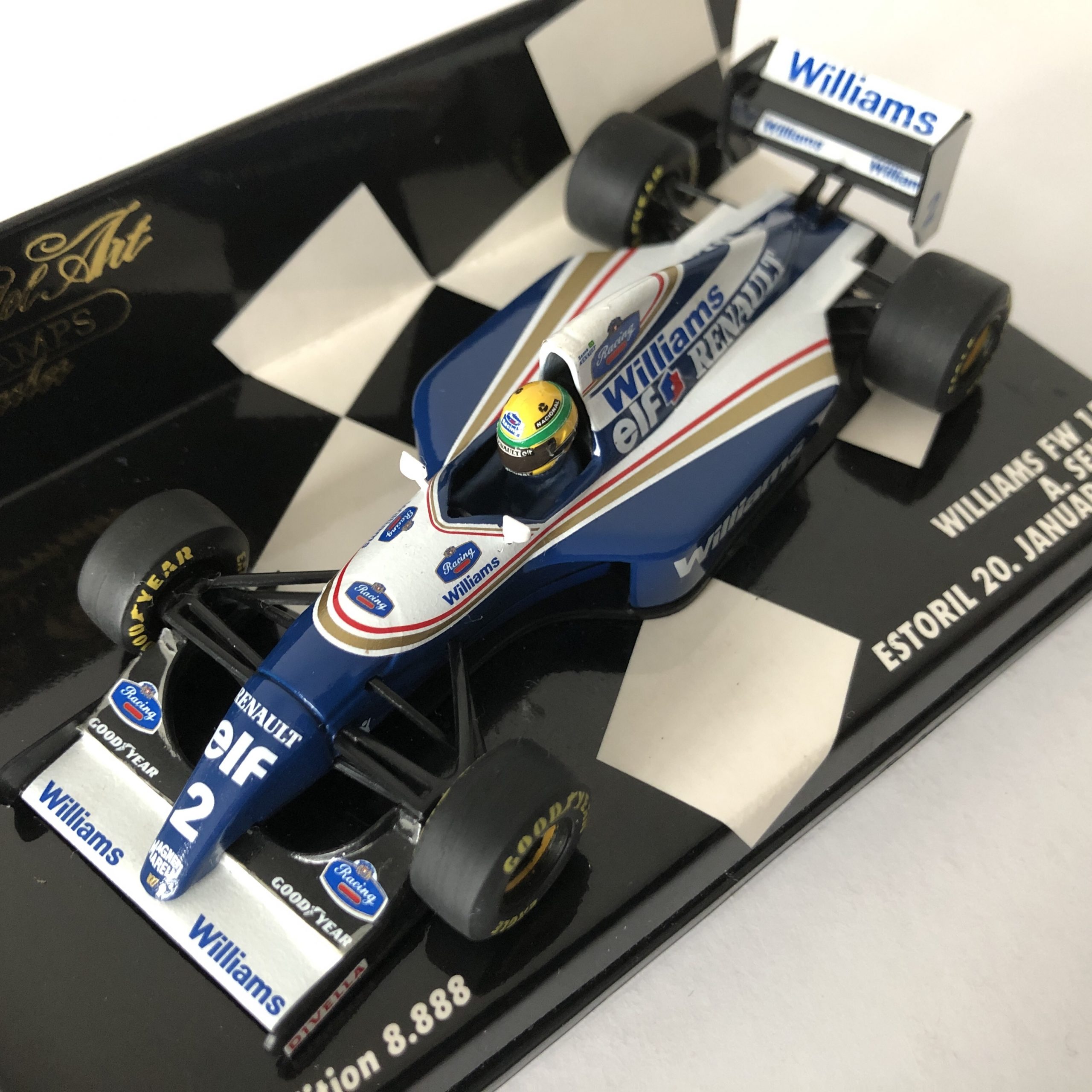 1994 Ayrton Senna | Williams Renault FW15 (Estoril) | 1:43 Minichamps ...