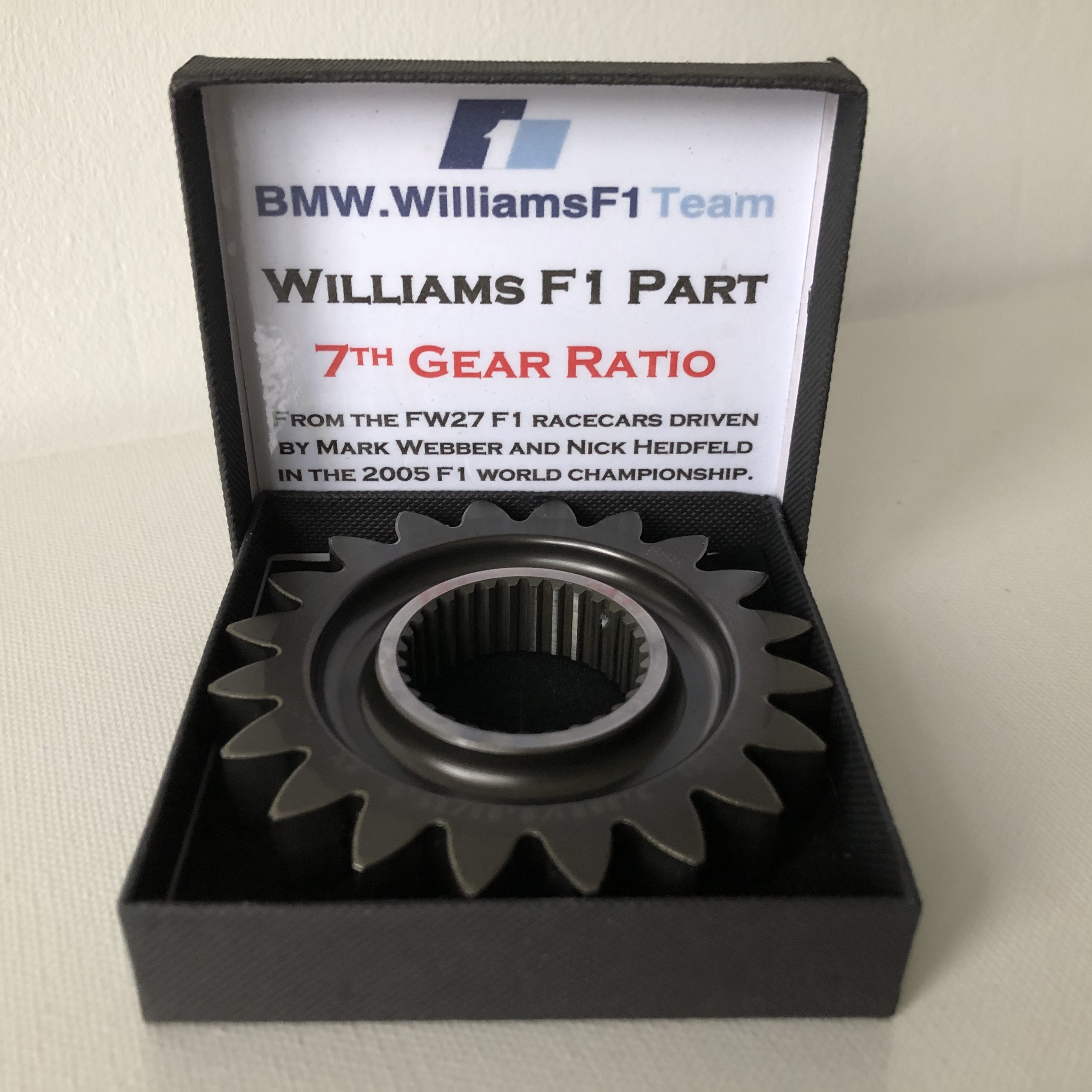 Genuine Williams FW27 Gearbox Cog (7th Gear Ratio) from 2005