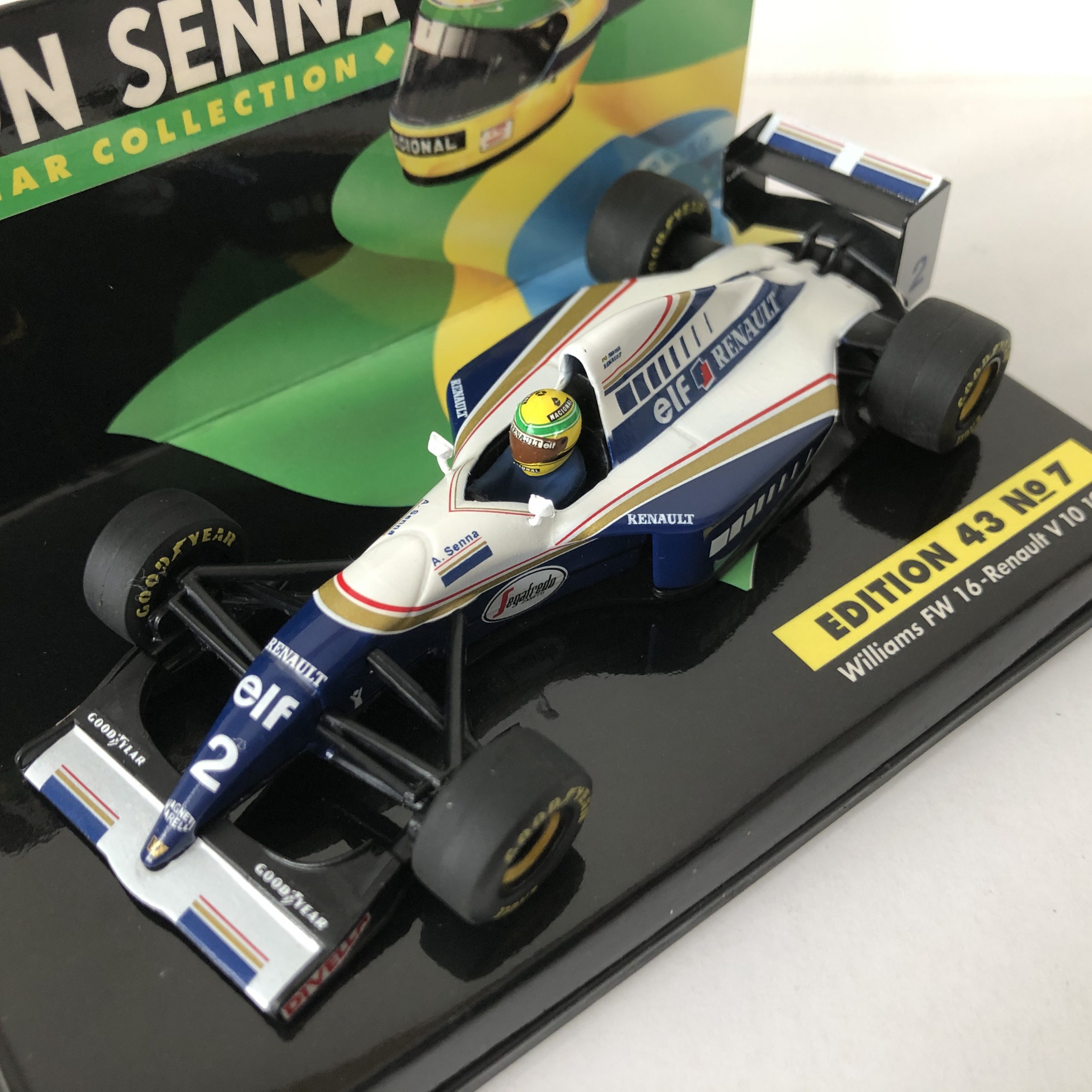 1994 Ayrton Senna | Williams FW16 Renault V10 | 1:43 LANG Diecast Model ...