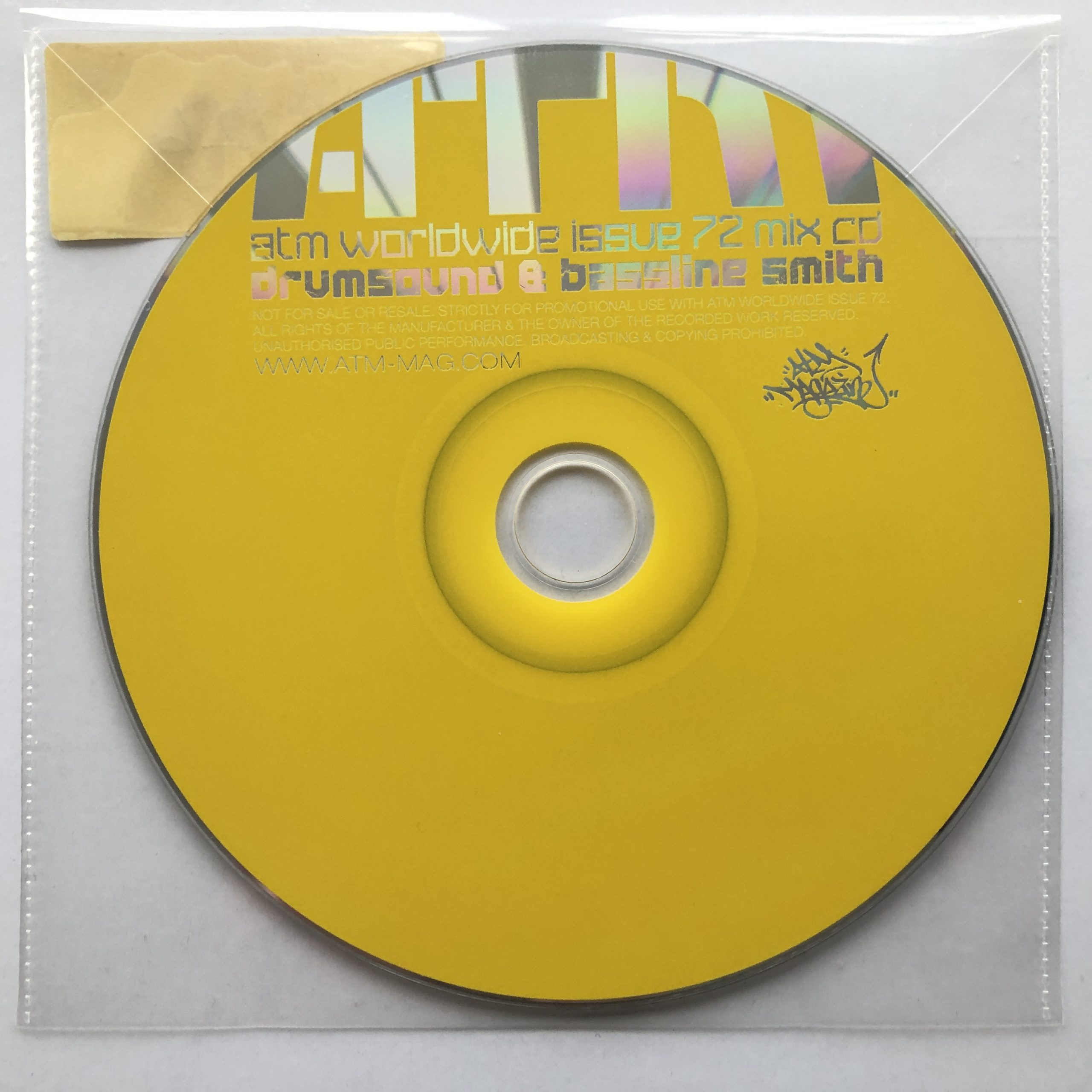 Drumsound & Bassline Smith - ATM Worldwide Issue 72 Mix CD (CD, Mixed, Promo)