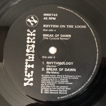 Rhythm On The Loose - Break Of Dawn (12")