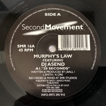 Murphy's Law Featuring DJ Asend - 20 Seconds / Follow The Leader (12")