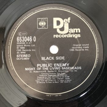 Public Enemy - Night Of The Living Baseheads (7", Single)